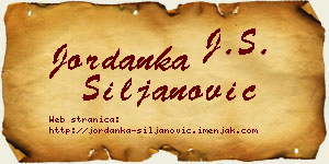 Jordanka Siljanović vizit kartica